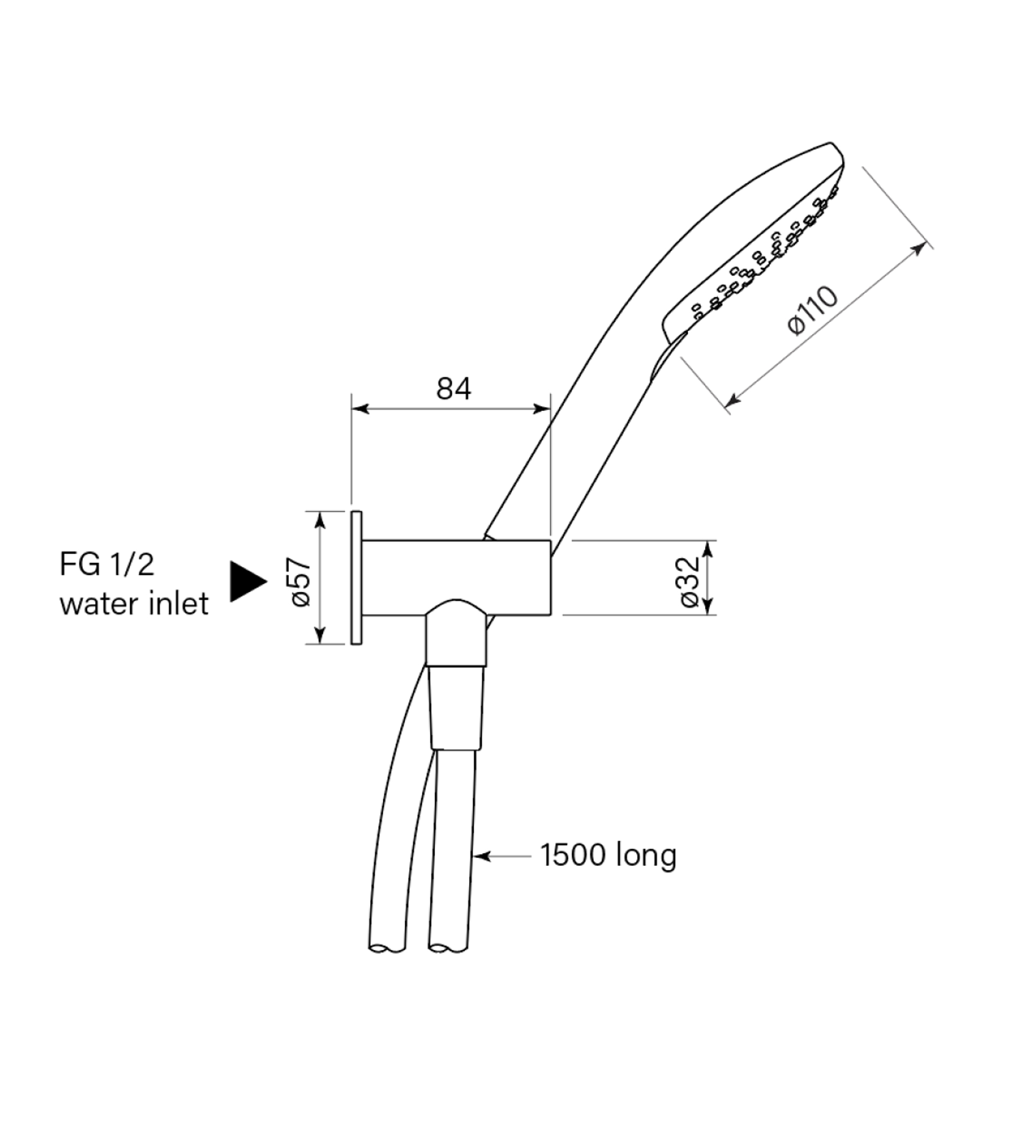 Faucet Strommen Zeos Hand Shower On Adjustable Hook