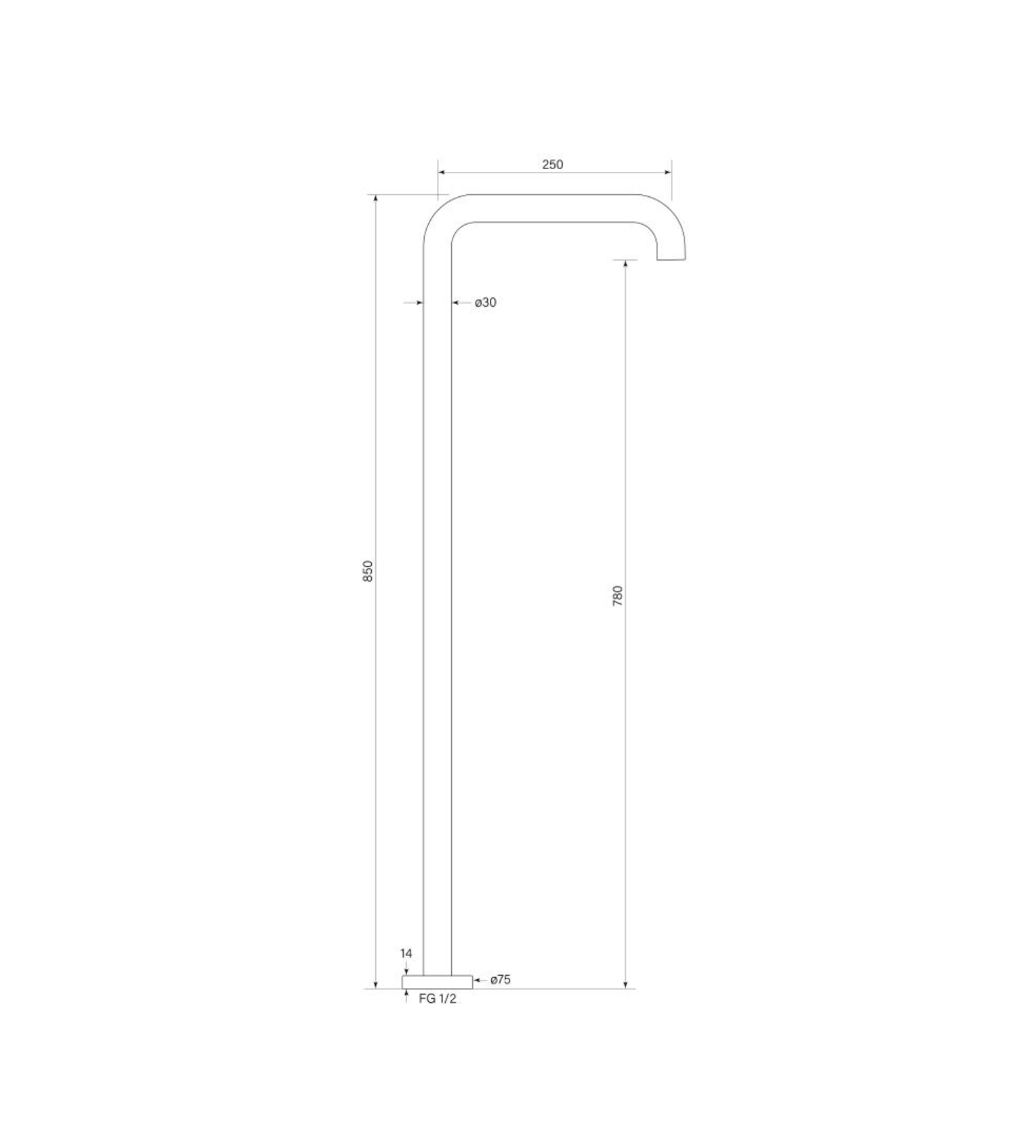 Faucet Strommen Zeos Floor Bath Spout