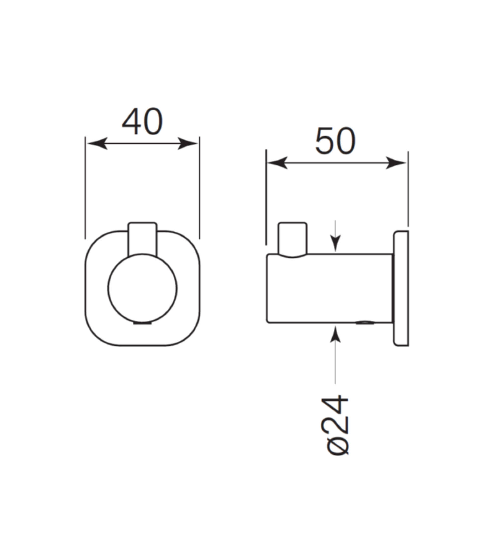 Faucet Strommen Zeos Robe Hook