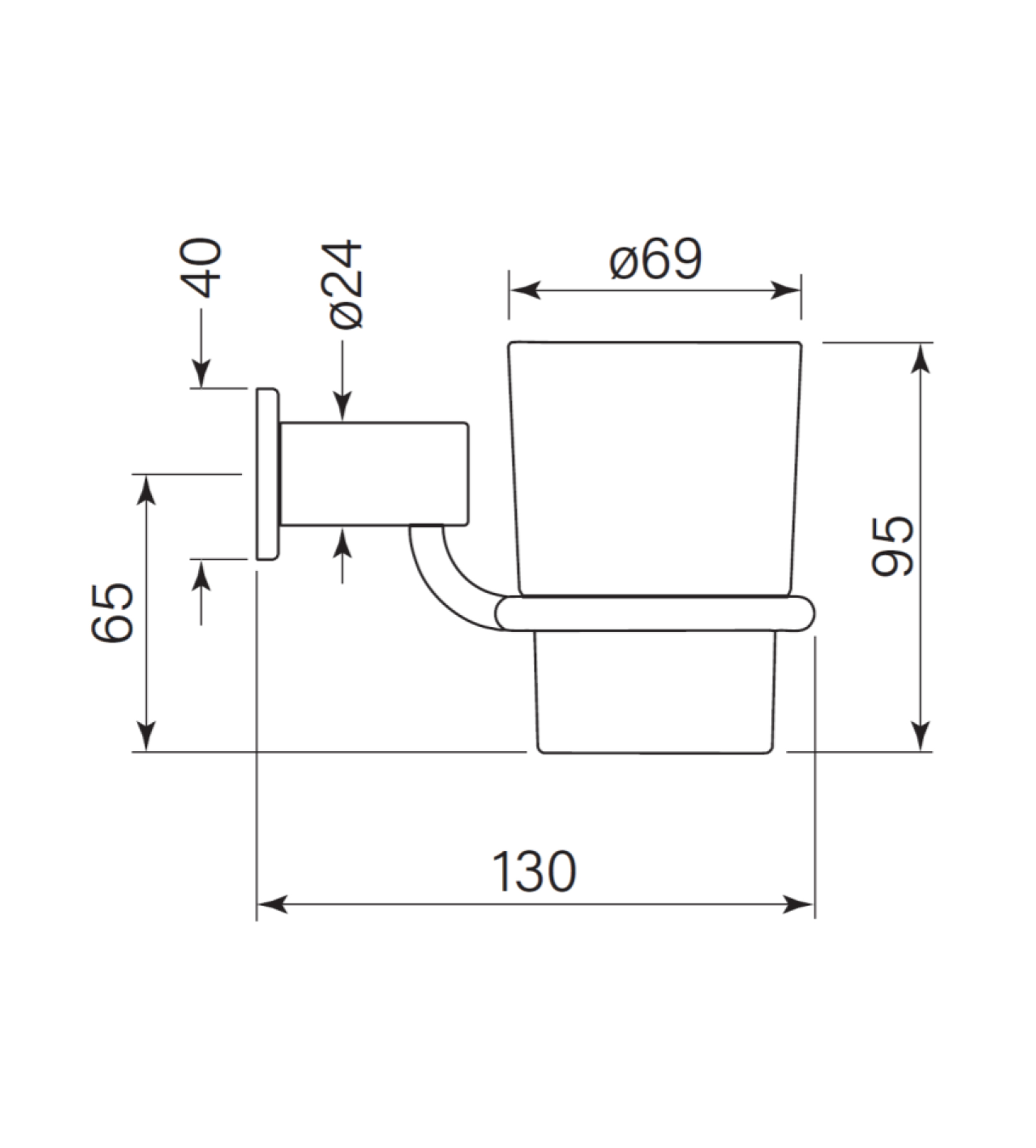 Faucet Strommen Zeos Tumbler & Holder