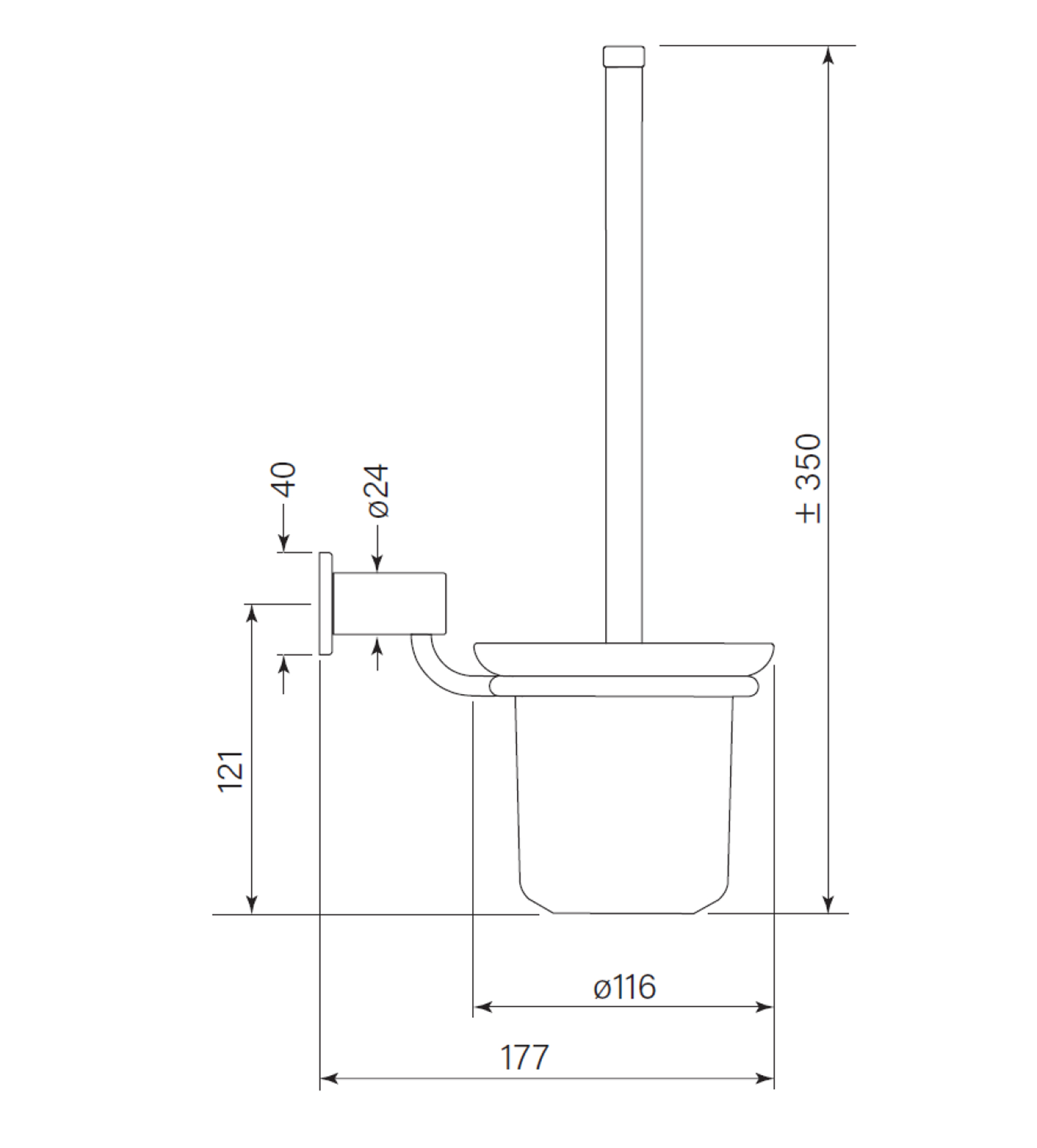 Faucet Strommen Zeos Toilet Brush Holder