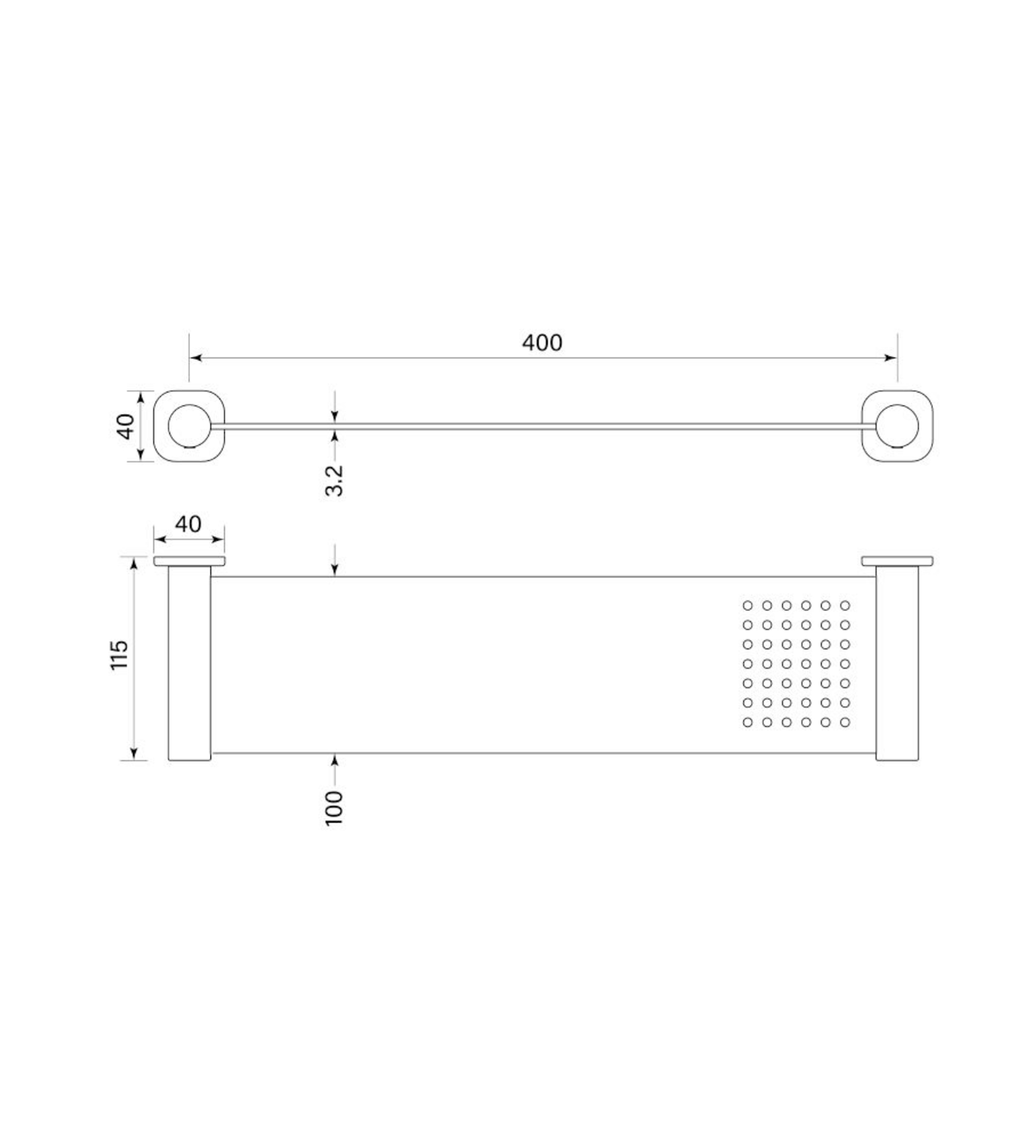 Faucet Strommen Zeos Shower Shelf, Metal 400