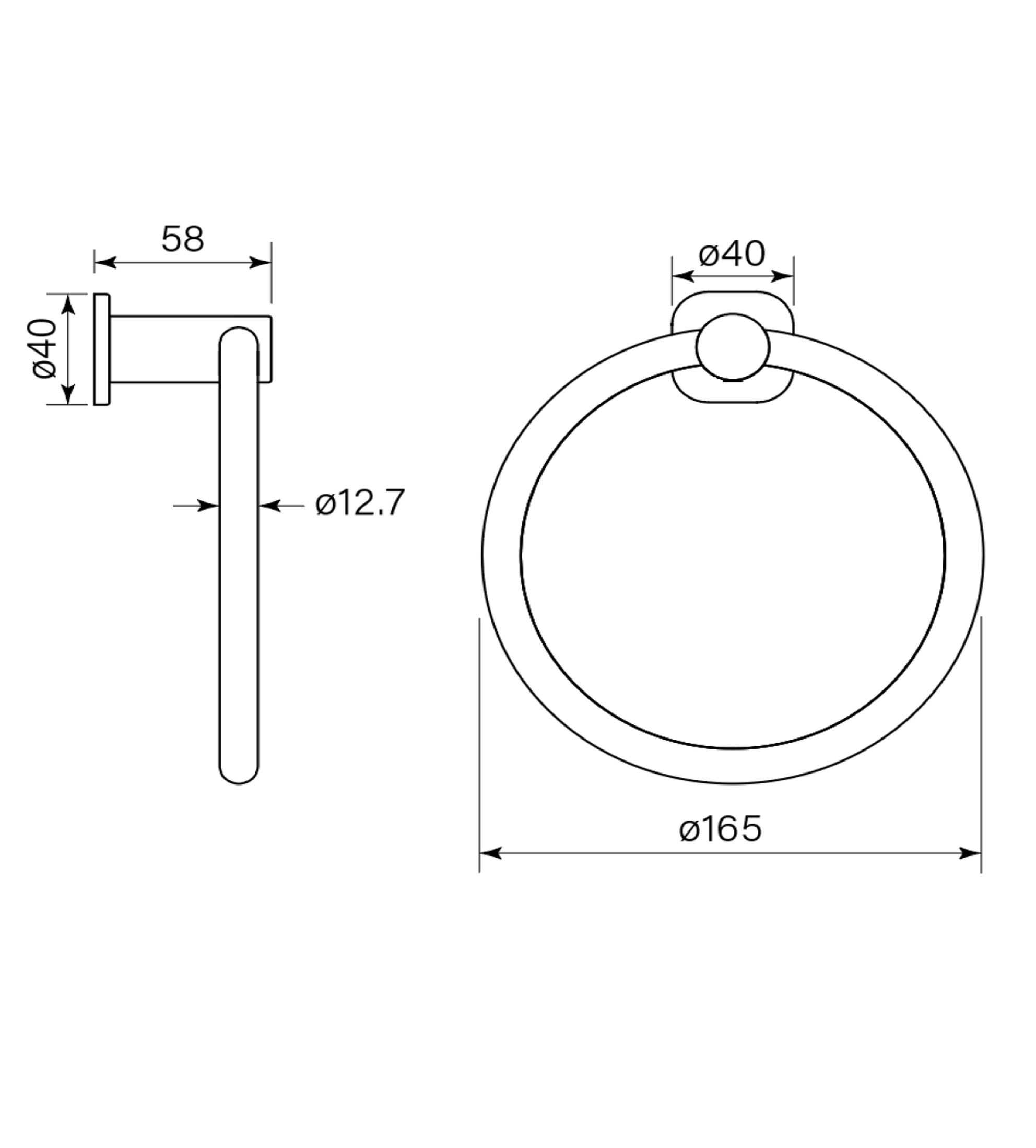 Faucet Strommen Zeos Towel Ring