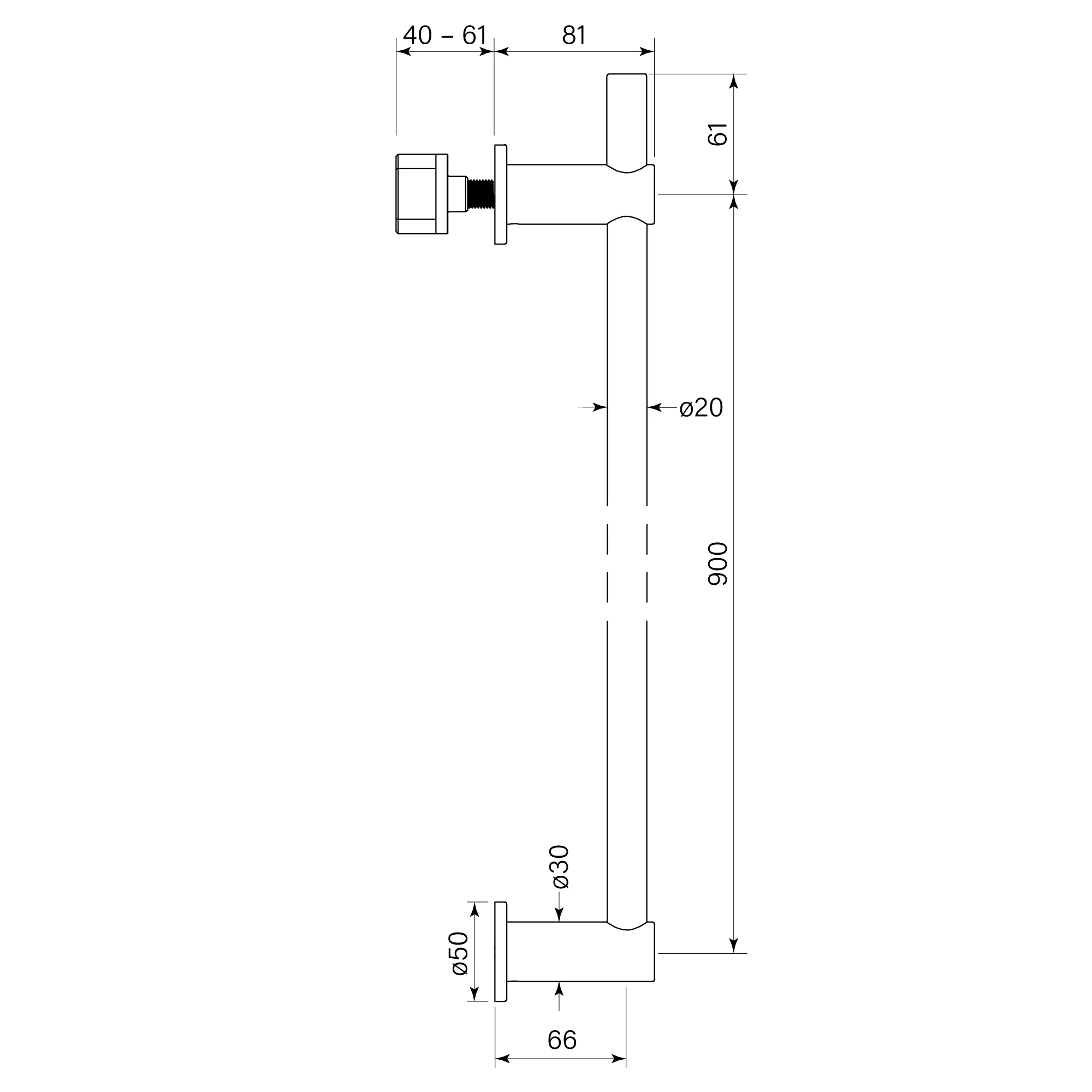 Faucet Strommen Pegasi Vertical Heated Rail