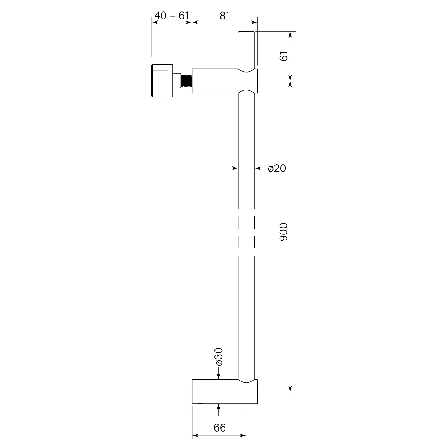 Faucet Strommen Pegasi NF Vertical Heated Rail