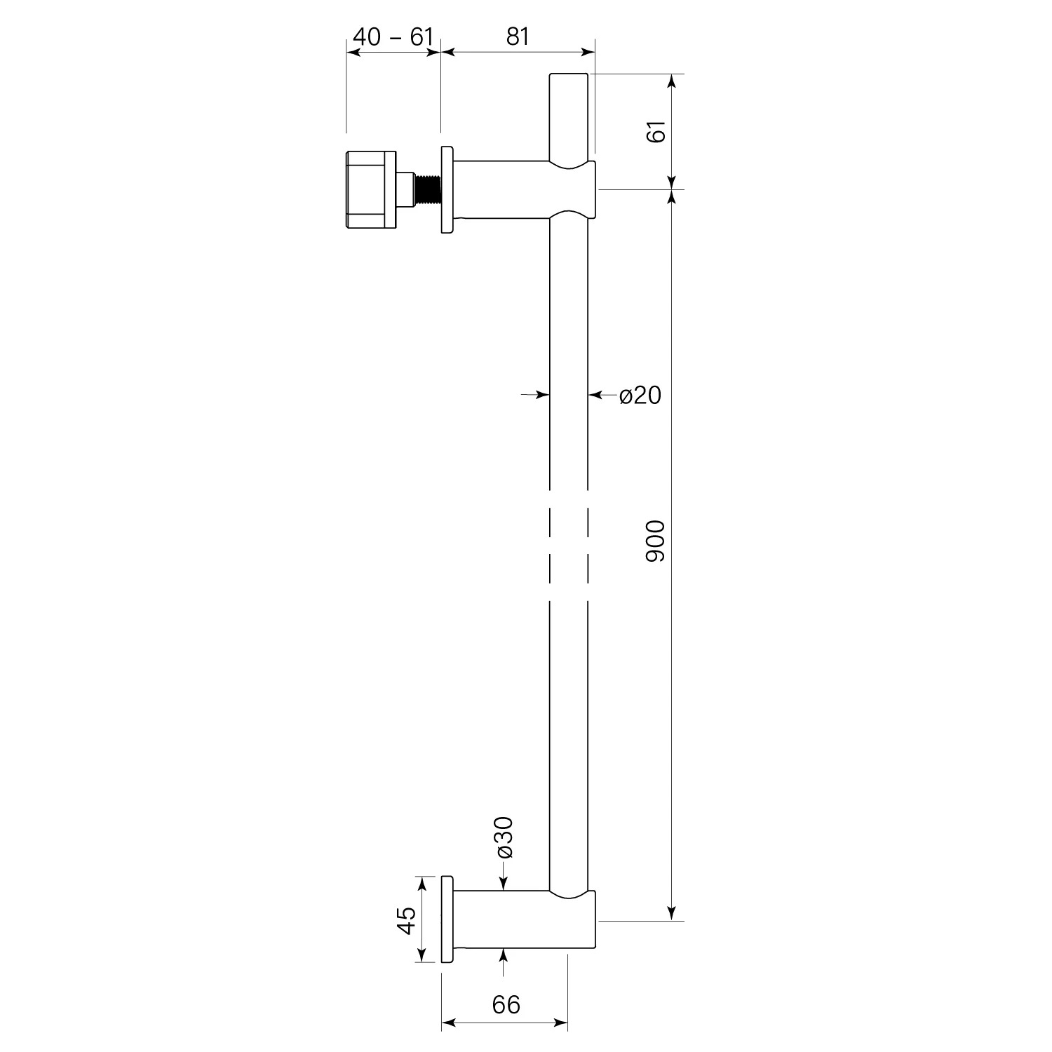 Faucet Strommen Zeos Vertical Heated Rail