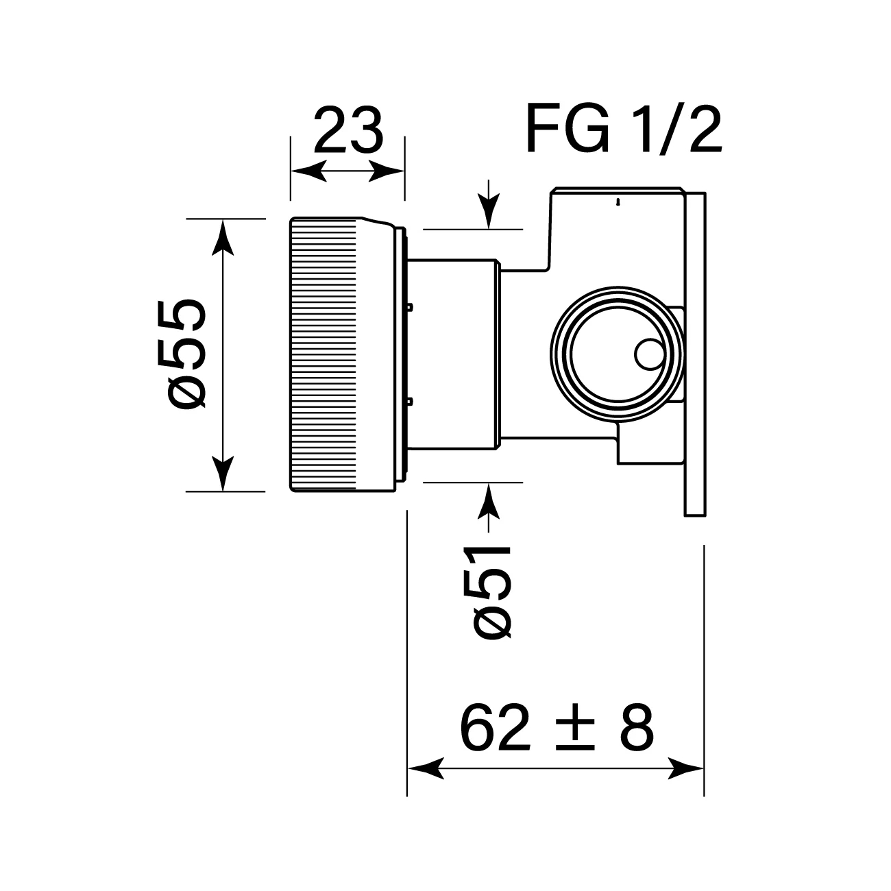 Faucet Strommen Zero Progresiv Fluted Wall mixer