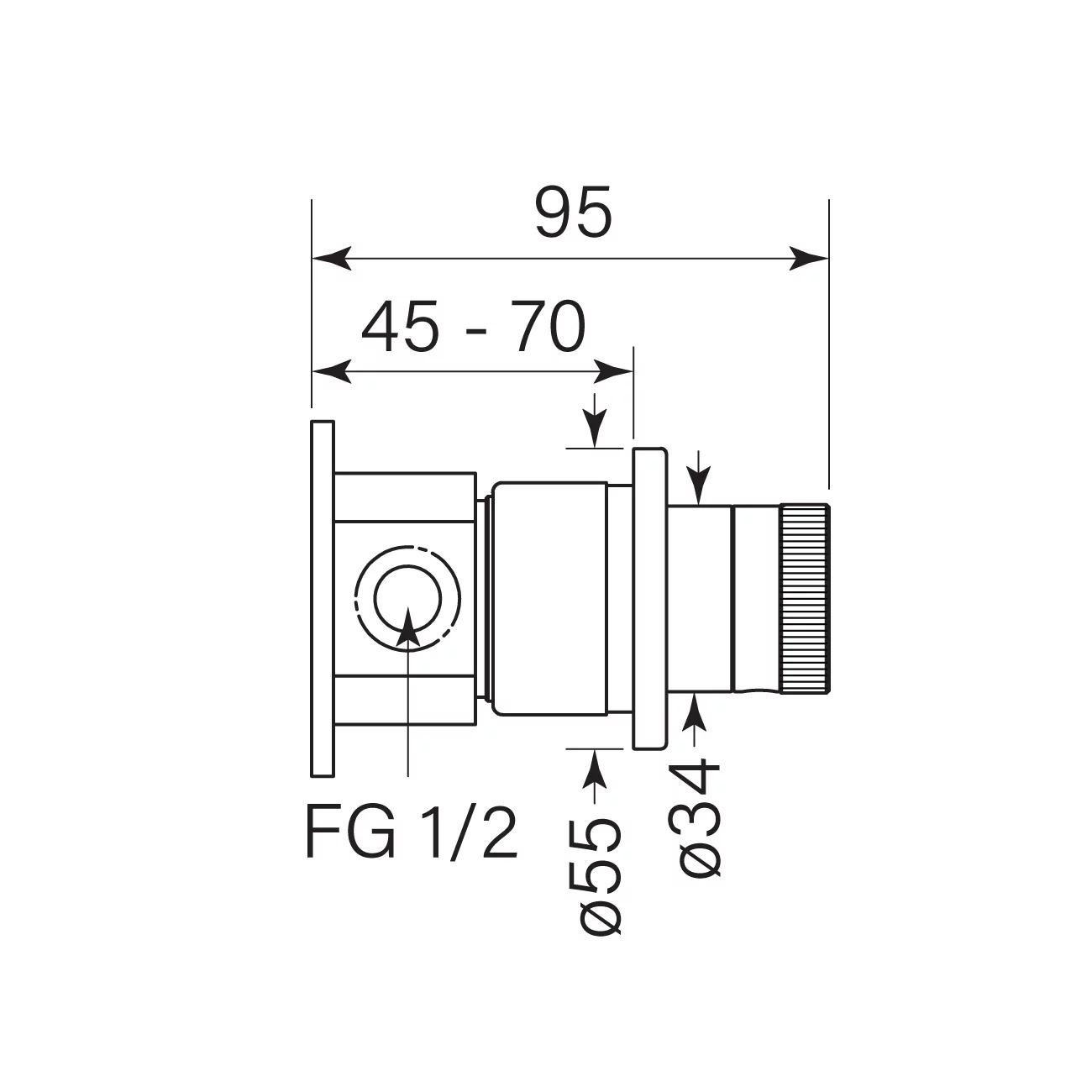 Faucet Strommen Zero Diverter switch, Fluted