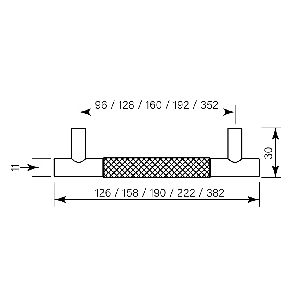 Faucet Strommen Bar Pull Centre Knurl 158 (128hs)