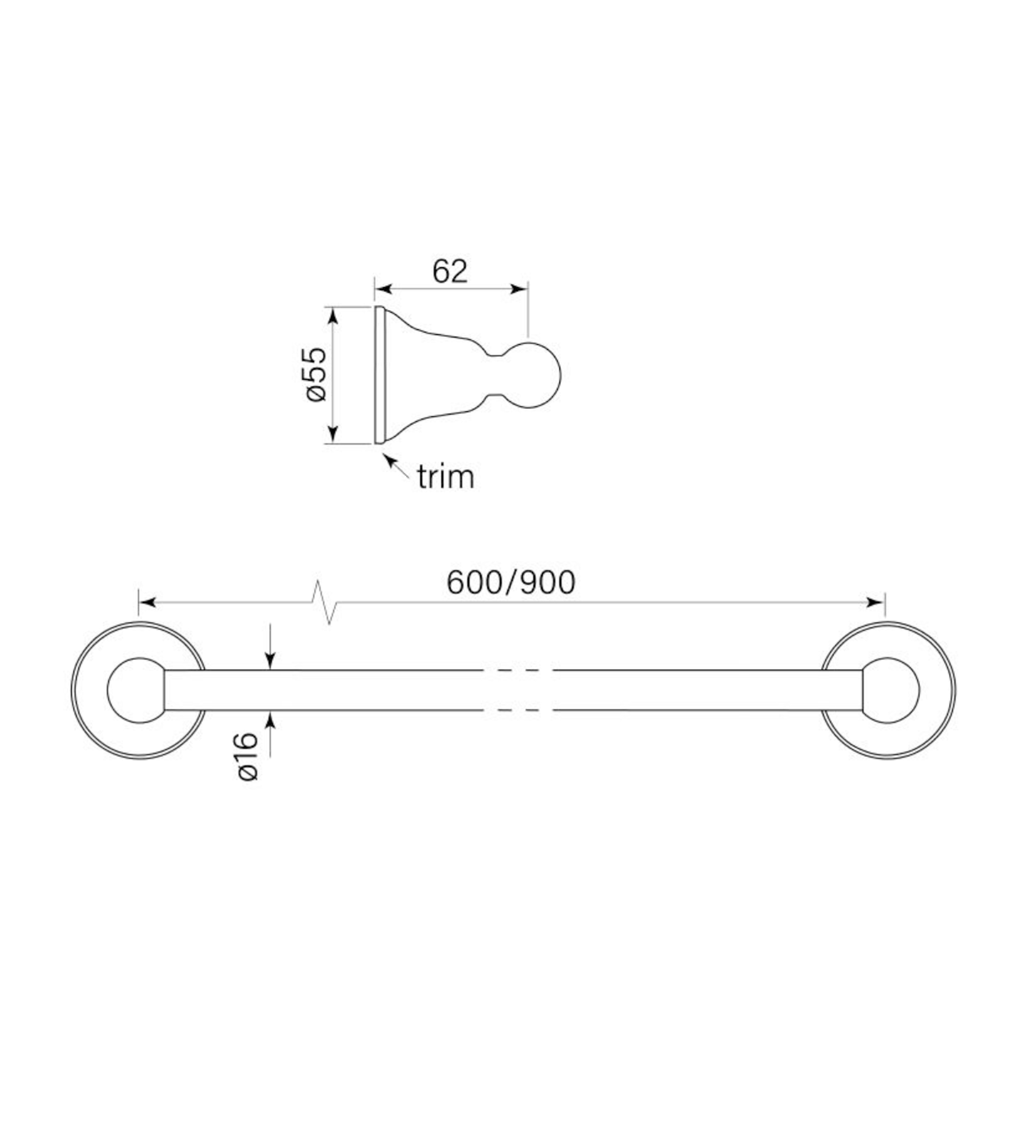 Faucet Strommen Cascade Towel Rail Single 900