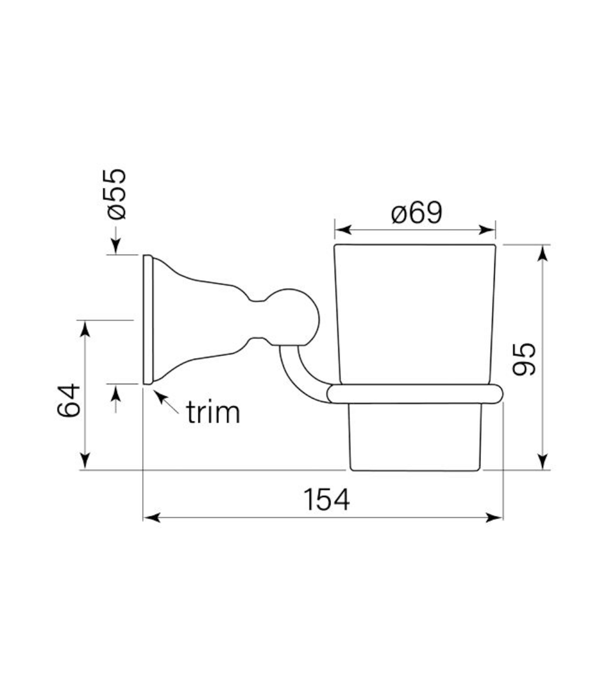 Faucet Strommen Cascade Tumbler & Holder