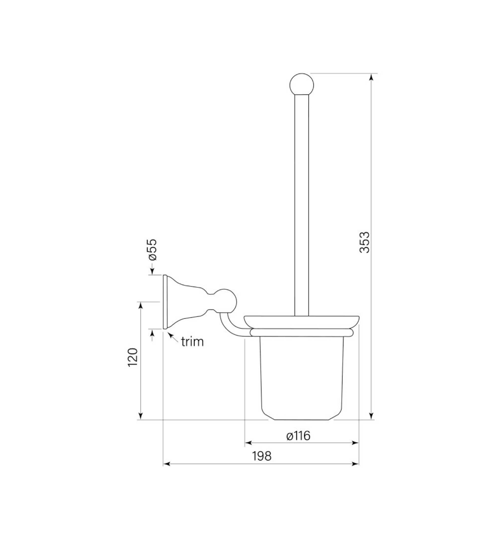 Faucet Strommen Cascade Toilet Brush Holder