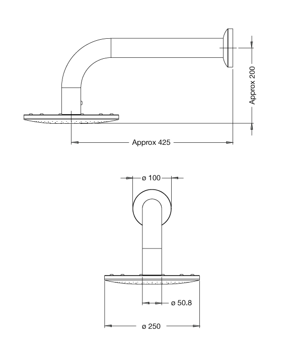 Rainware 8008 Marengo Outdoor Shower Rose & Arm