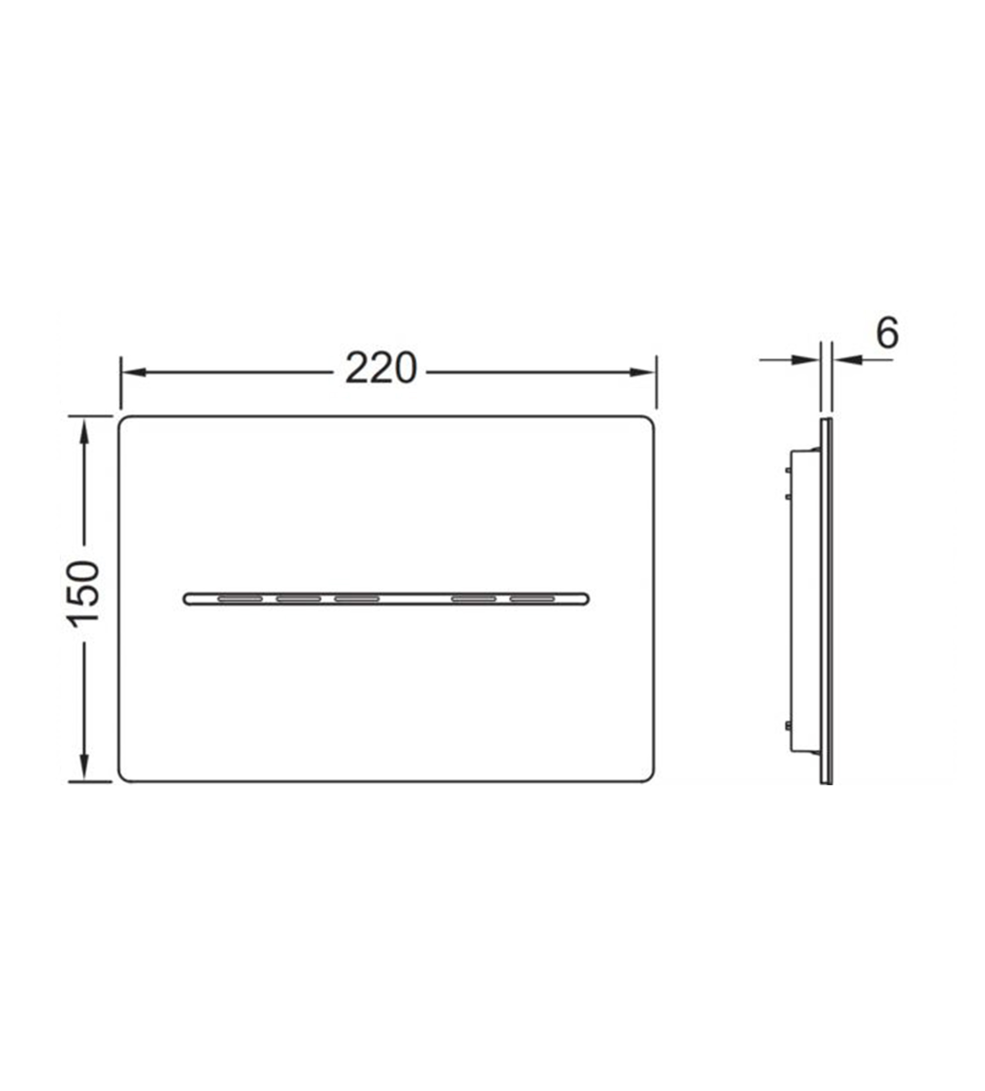 TECE Solid Electronic Flush, Matte White