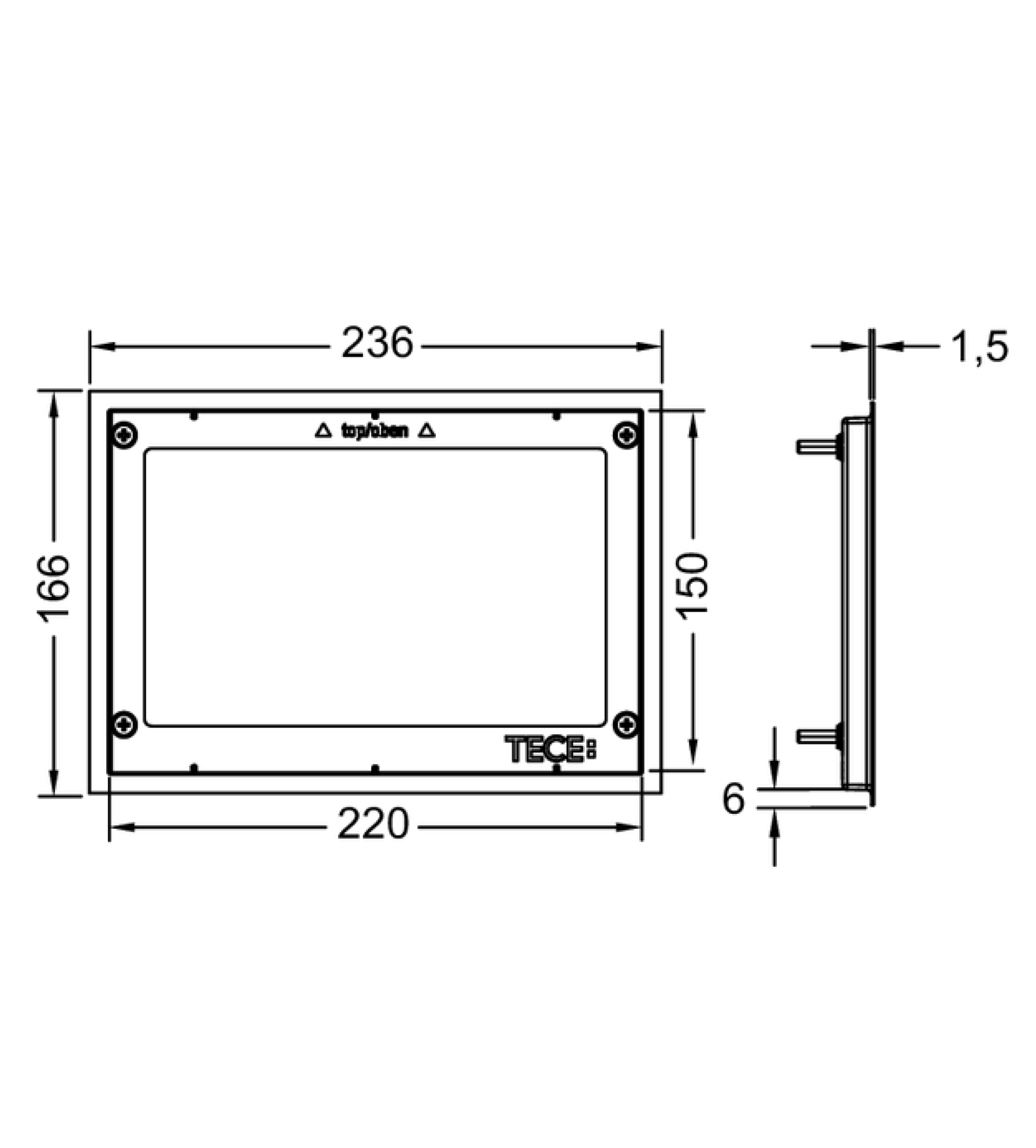 TECE Decorative Frame, Stainless Steel