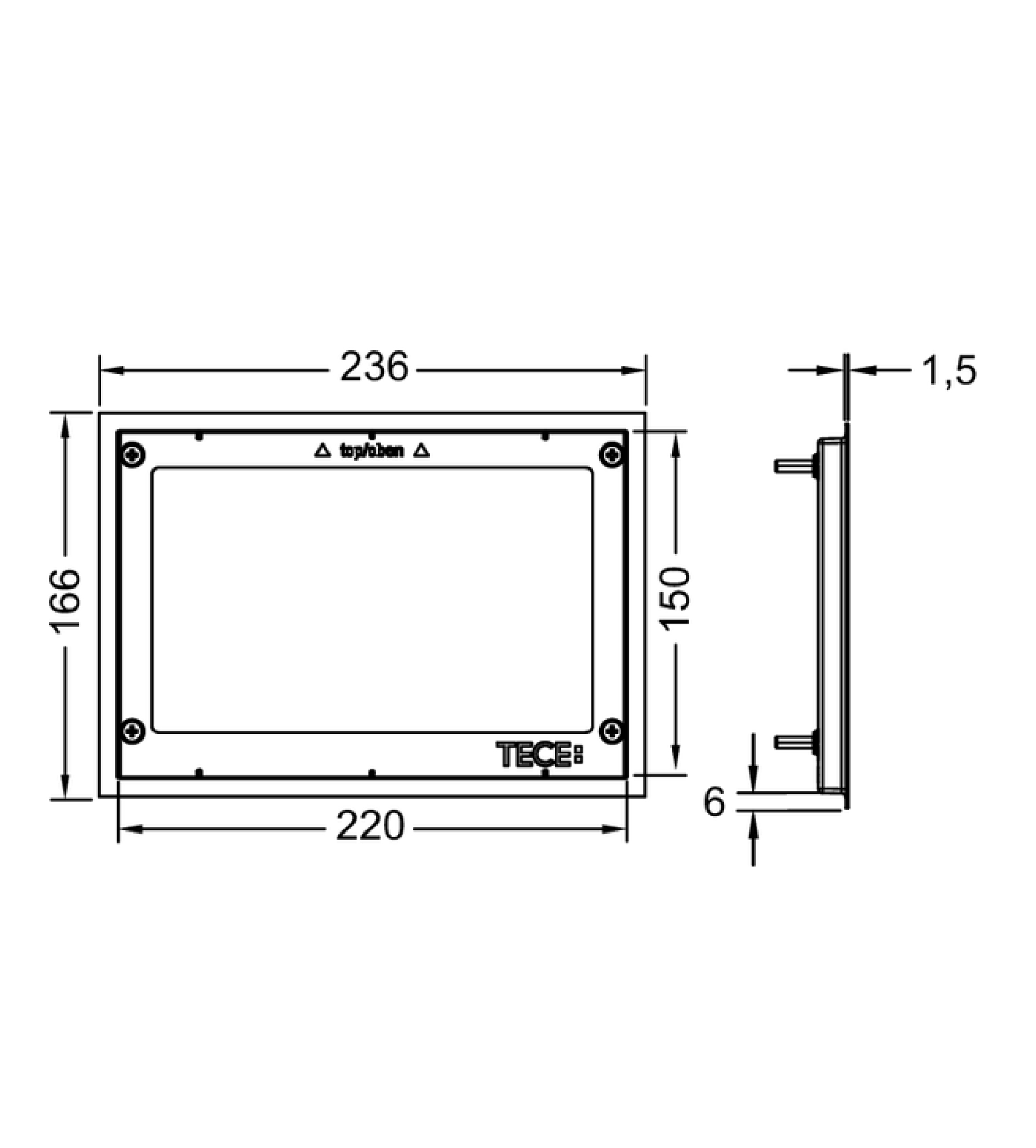 TECE Decorative Frame, Chrome