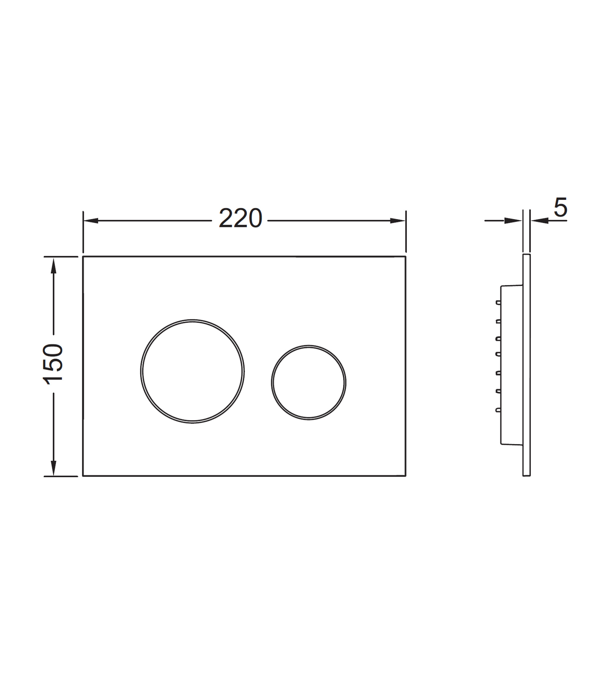 TECE Loop ABS Flush Button, Gloss White