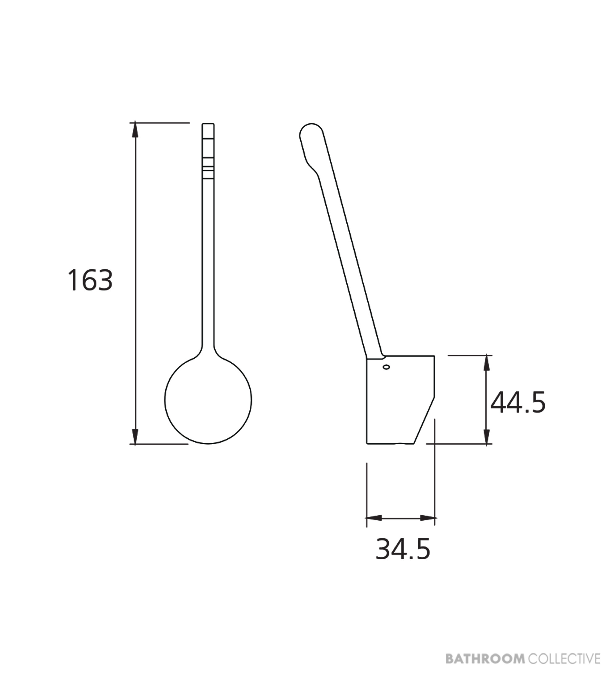 Oliveri Essente Care Handle For Goose Neck Mixer, Brushed Gold