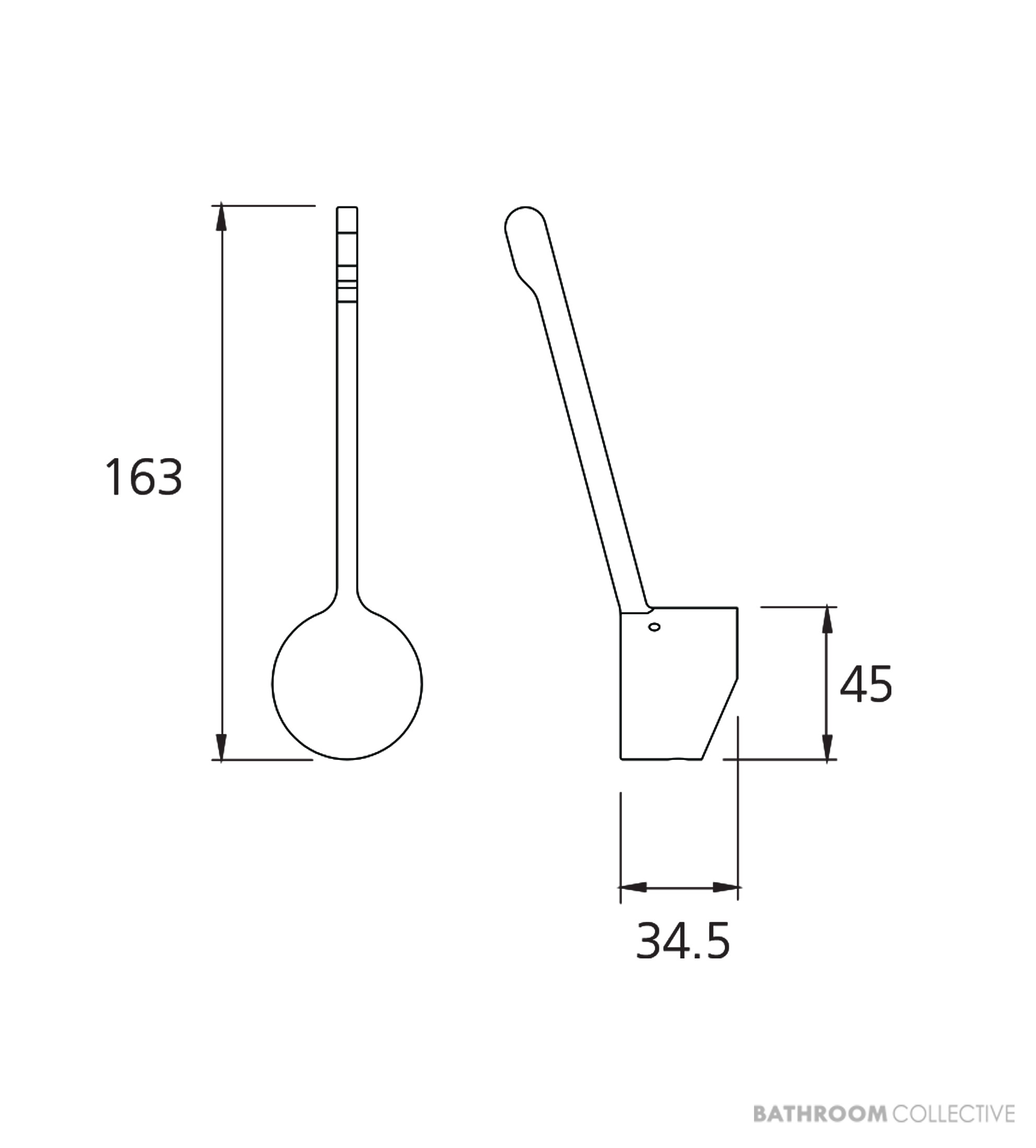 Oliveri Essente Care Handle For Swivel Mixer, Stainless Steel