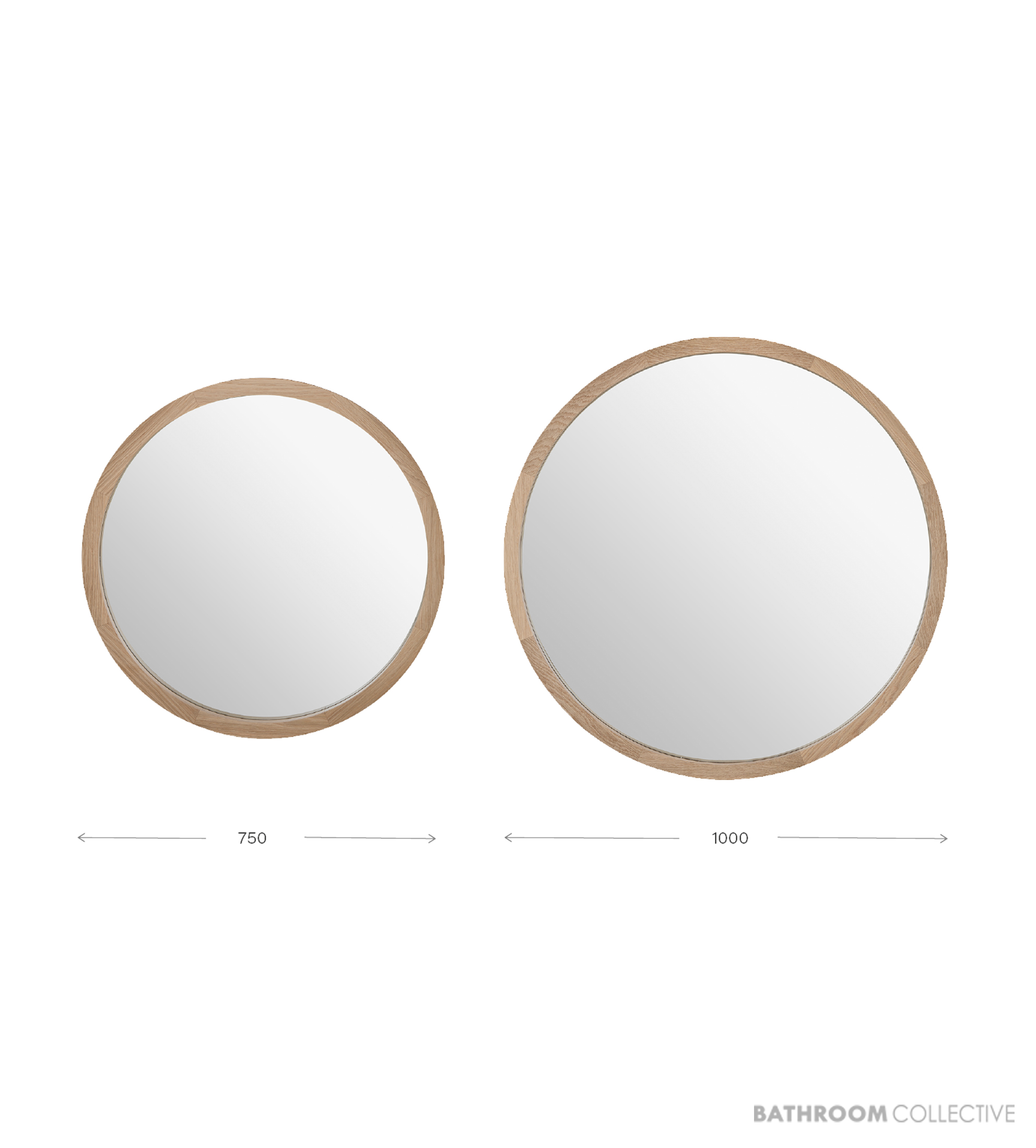 Loughlin Alura Timber Frame Round Mirror 