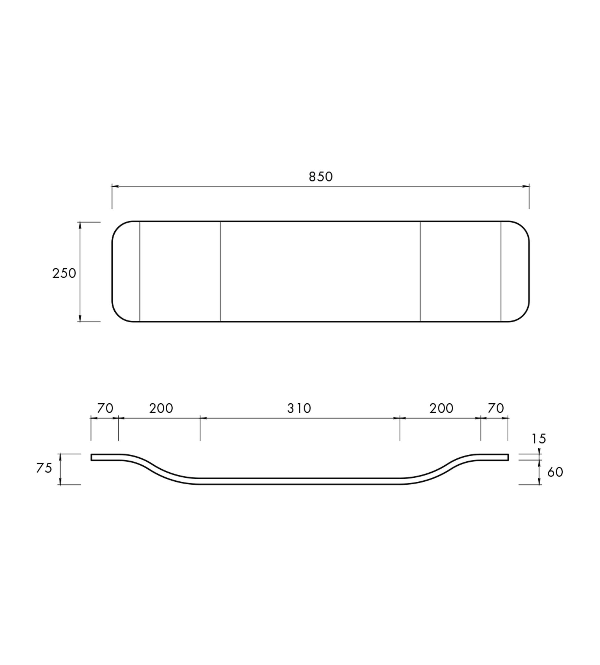 Apaiser 850mm Stone Bath Caddy