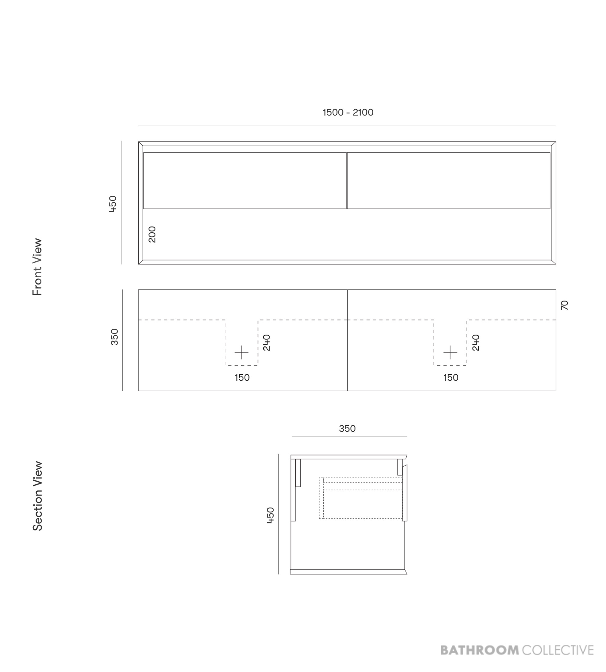 Loughlin Baxter Slim Wall Hung Timber Vanity