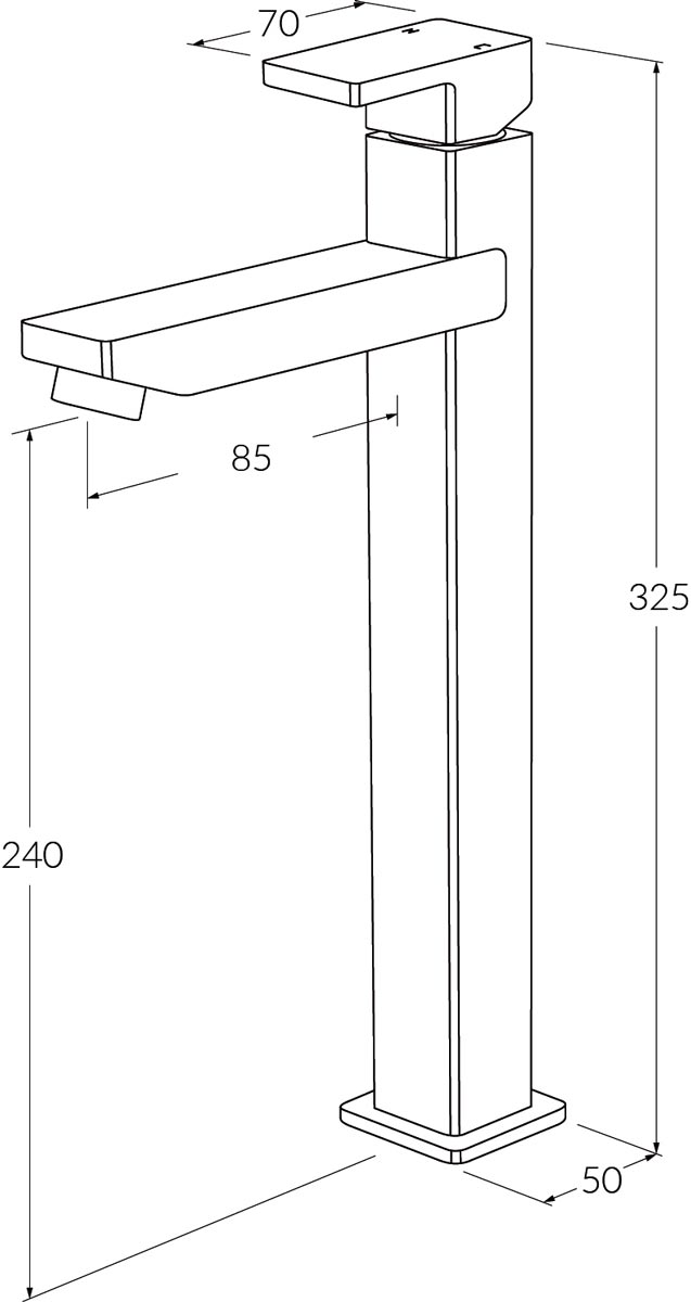 Sussex Suba Lever Extended Basin Mixer 85mm Outlet