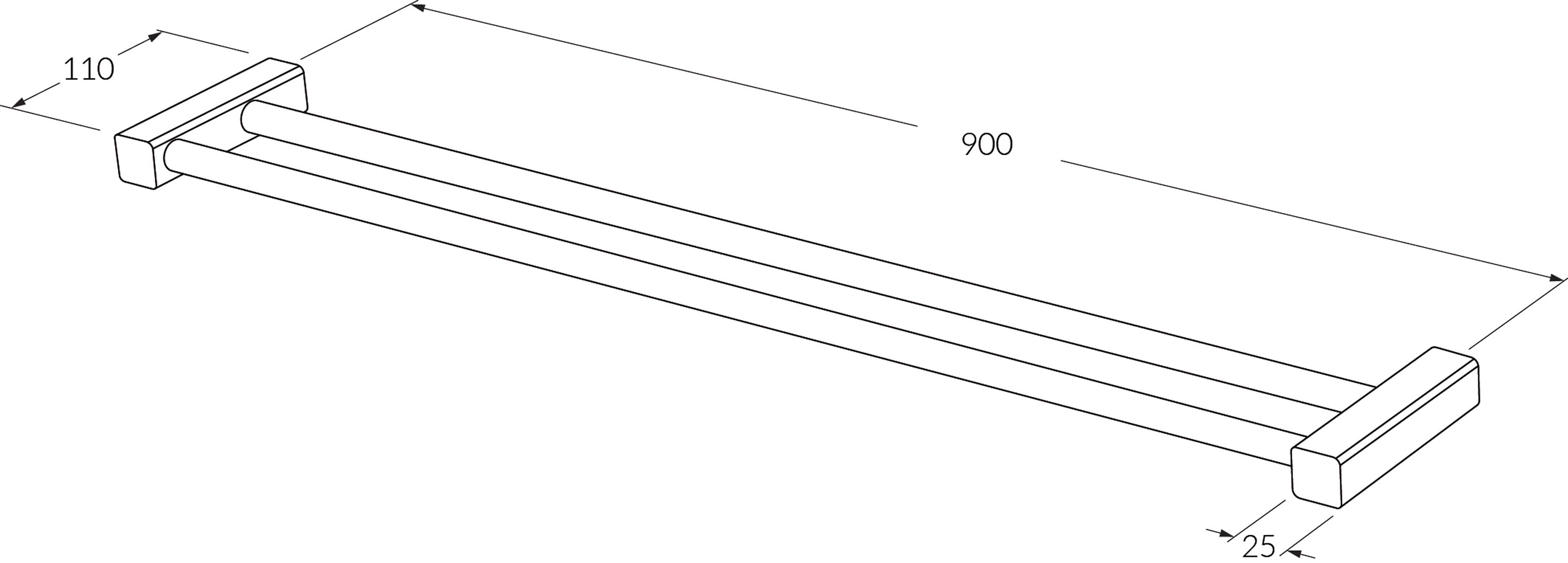 Sussex Suba Towel Rail Double 900mm