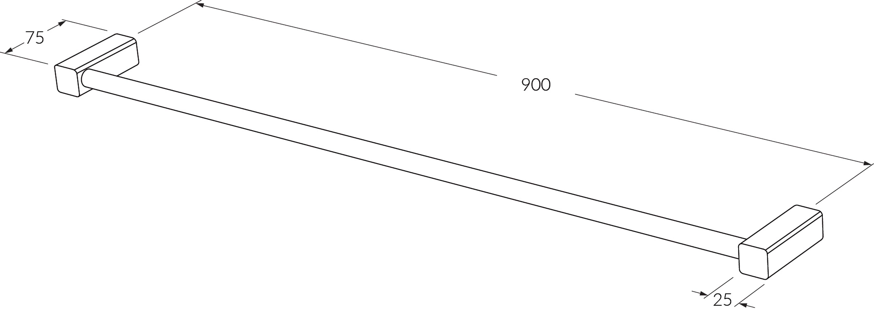 Sussex Suba Towel Rail Single 900mm