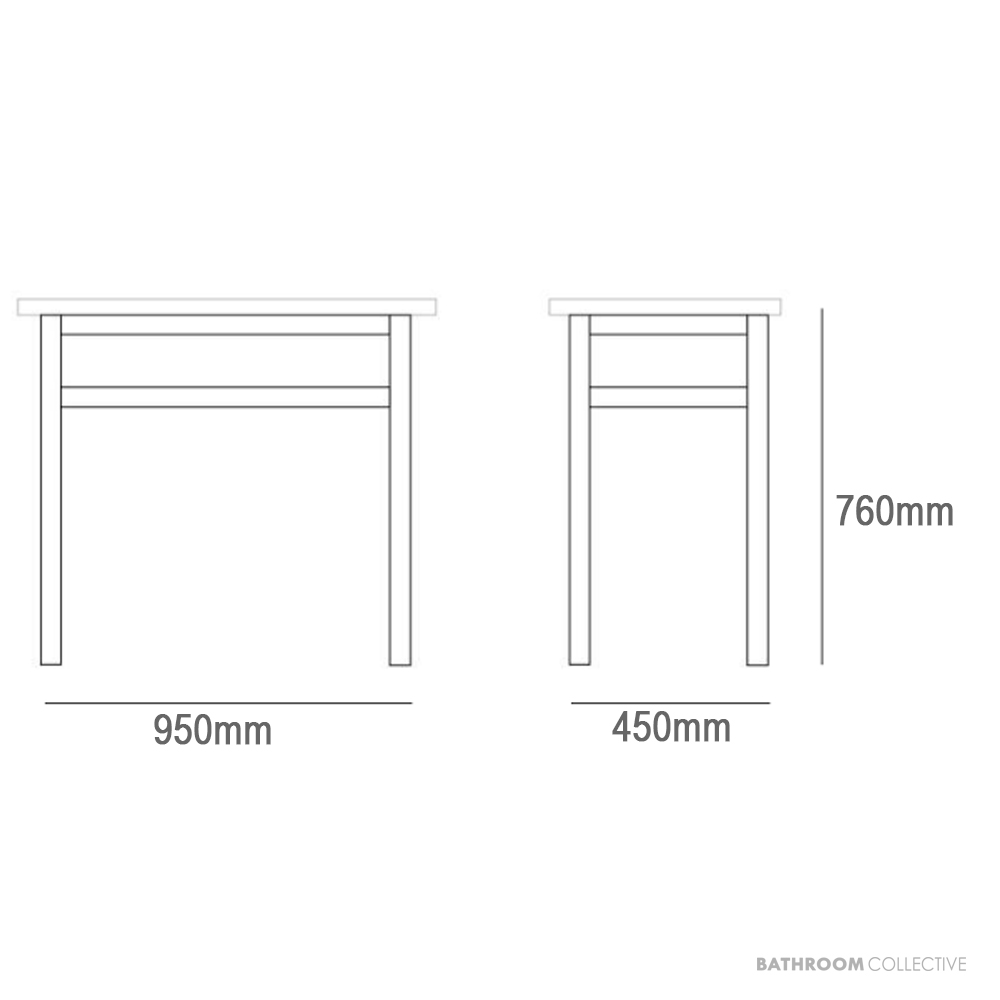 Bespoke Solid Brass Franke Console 950mm (top not included)