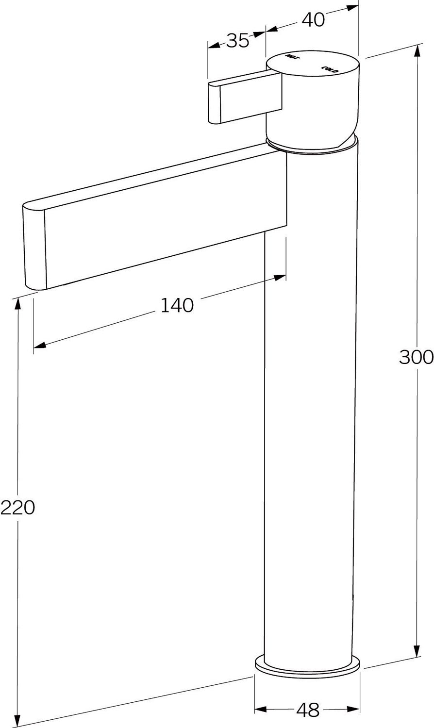 Sussex Calibre Extended Basin Mixer