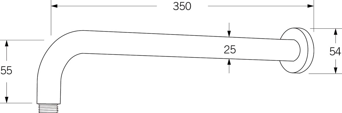 Sussex Calibre Horizontal Shower Arm