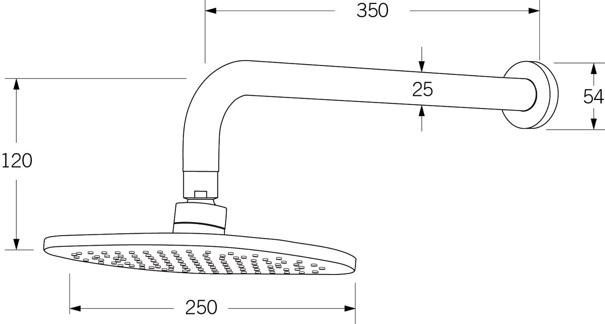 Sussex Calibre Horizontal Shower