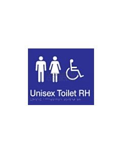 Emroware - Braille Sign Unisex Accessible Toilet RH 180mm x 210mm
