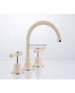 Faucet Strommen - Cascade Sink Set, CD Lever ALMOND + CHROME 30481-41