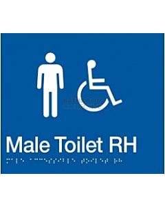 Emroware - Braille Sign Male Accessible Toilet RH 180mm x 210mm