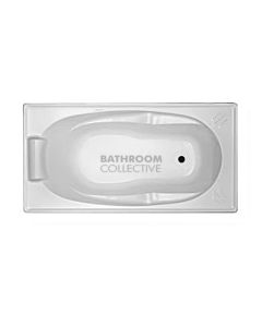 Broadway - Alita 1360mm Inset Acrylic Spa 6 Jets with Key Remote & Downlight WHITE