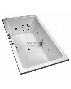 Broadway - Quadrato 1800mm Island Acrylic Spa, 22 Jets with Electronic Touch Pad WHITE
