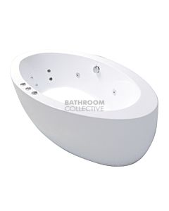 Broadway - Aplauso 1840mm Round Freestanding Acrylic Spa, 12 Jets with Electronic Touch Pad WHITE