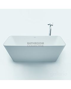 Gallaria - Cenza Cast Stone Solid Surface Back To Wall Bath 1585mm