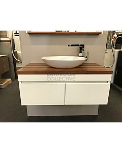 Rifco - Allure Wall Hung Vanity 750mm Timber Top with Above Counter Ceramic Basin