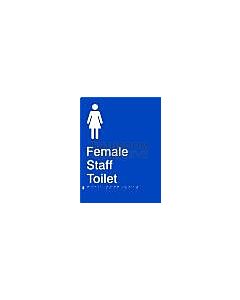 Emroware - Braille Sign Female Staff Toilet 180mm x 235mm