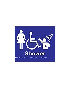 Emroware - Braille Sign Female Ambulant Shower 210mm x 180mm