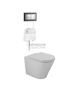 Gallaria - Tropical Toilet Floor Pan Cistern & SPARCO CHROME Button Package (P & S Trap 80-140mm)