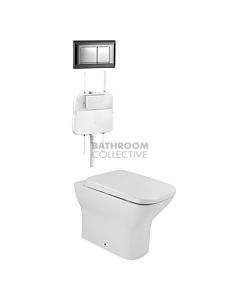 Gallaria - Luxx Toilet Floor Pan Cistern & SPARCO CHROME Button Package (P & S Trap 65-85mm)