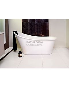 ADP - Placido 1590mm Cast Marble Freestanding Bath GLOSS WHITE
