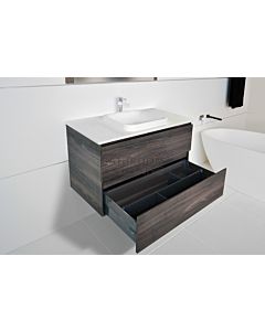 ADP - Emporia All Drawer Wall Hung Double Bowl Vanity 900mm, 20mm Stone or 25mm Bamboo (basin not included)