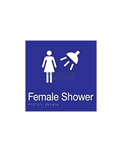 Emroware - Braille Sign Female Shower 180mm x 180mm