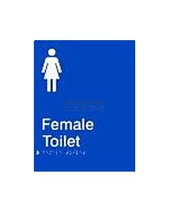 Emroware - Braille Sign Female Toilet 180mm x 235mm