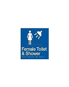 Emroware - Braille Sign Female Toilet & Shower 180mm x 210mm